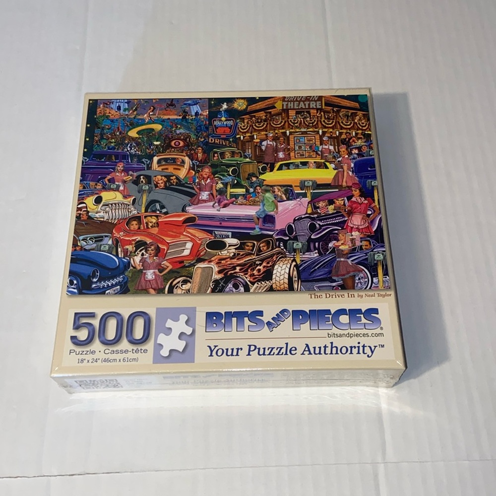 Bits And Pieces New 500 Piece Puzzle “The Drive In” by Neal Taylor